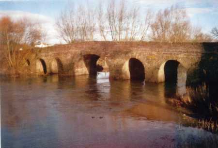 Pershore Old Bridge with River in Flood F Stephens